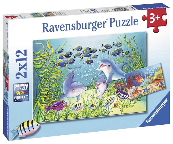 RAV076253 - 2 Puzzles - 12 piezas - Los Fondos Marinos - 1