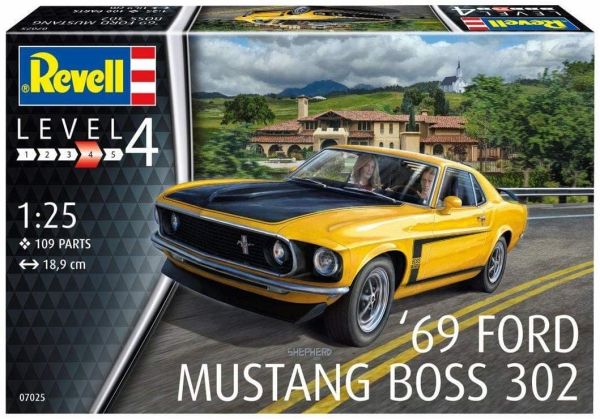 REV07025 - FORD Mustang Boss 302 modelo 1969 para montar y pintar - 1