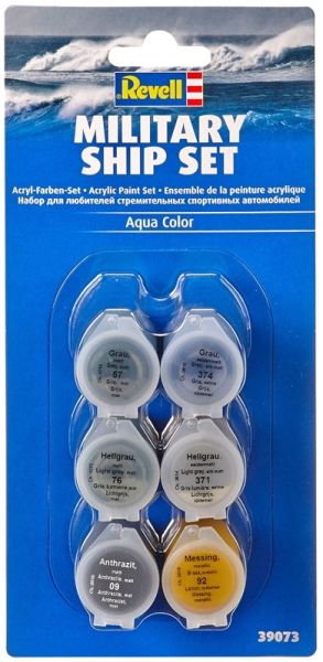 REV39073 - Pintura acrílica Military Ship Set 6 colores tarro de 5ml - 1