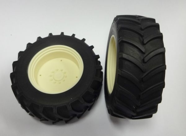 ART04272B - 2x Rueda trasera tractor blanca 61mm - 1