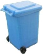 UM143_BLEU - 1 papelera azul de 240L tamaño 2 x 1;5 altura 3 cm - 1