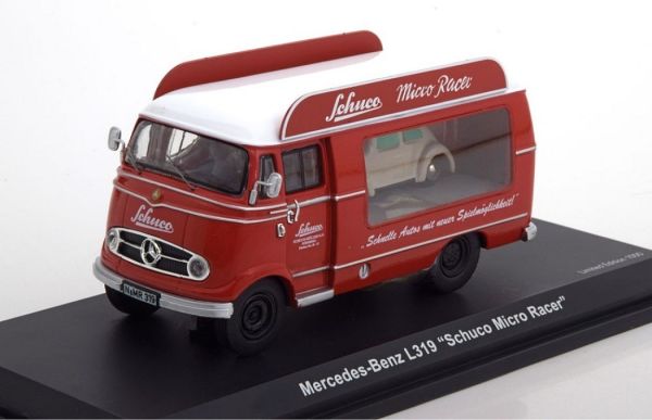 SCH5901 - MERCEDES BENZ L319 Promoción Coche SCHUCO Micro racer con VOLKSWAGEN Beetle Piccolo - 1