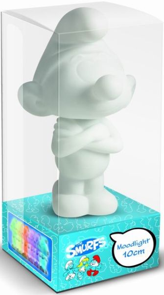SCHTROU274039 - Pitufo luz de noche cara neutra iluminación multicolor altura 10 cm artículo vendido de segunda mano - 1