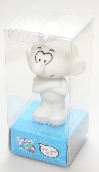SCHTROU274824 - Pitufo luz nocturna cara pintada iluminación multicolor altura 10 cm artículo vendido de segunda mano - 1