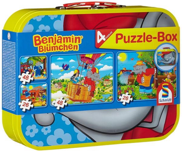 SCM55594 - 2 puzzles de 26 Piezas y 2 puzzles de 48 Piezas - Benjamín el elefante - 1