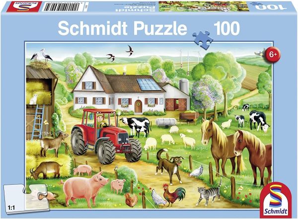 SCM56003 - Puzzle - 100 Piezas - Granja Feliz - 36 cm x 24 cm - 1