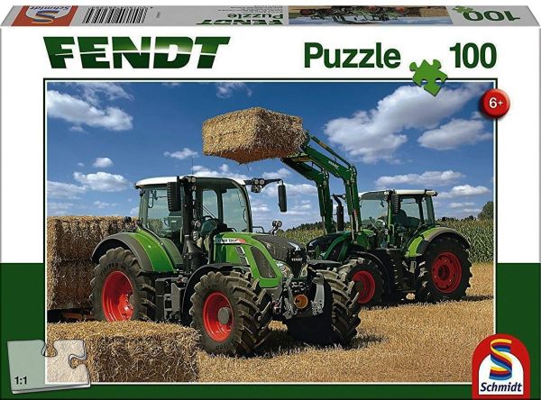 SCM56256 - Puzzle 100 piezas FENDT 724 Vario y 716 Vario con cargador - 36cm x 24 cm - 1