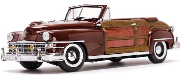 SUN6143 - CHRYSLER Town and Country cabriolet 1949 marrón puerta imitación madera - 1