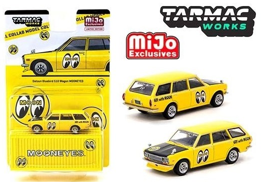 T64G-026-ME2 - DATSUN Bluebird 510 furgoneta Mooneyes amarillo y negro - 1