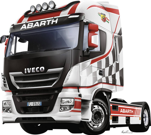 ITA3934 - IVECO Hi-Way E5 4x2 Show Trucks Abarth modelo para montar y pintar - 1