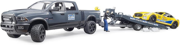 BRU2504 - DODGE RAM 2500 Power Wagon con remolque y auto del equipo Roadster Racing - 1