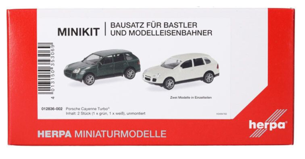 HER012836-002 - PORSCHE Cayenne Turbo verde y blanco - 2 piezas para montar - 1