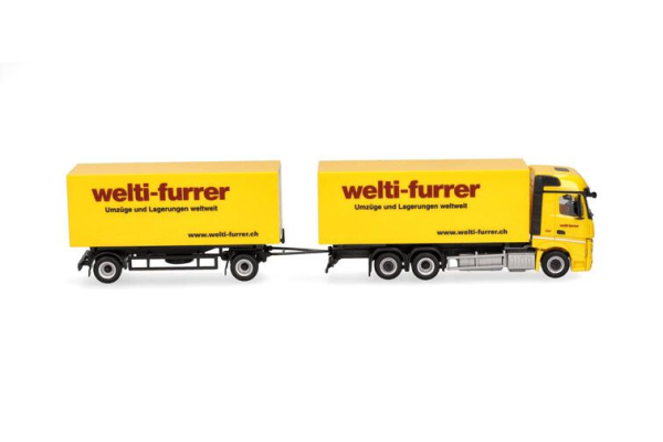 HER319355 - MERCEDES BENZ Actrois Bispace 6x4 con caja y remolque 1+1 ejes WELTI-FURRER - 1