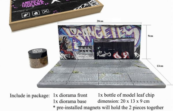 AD-2424 - Diorama Street Art La Graffiti 2024 - coches y figuras no incluidos - 1