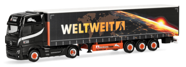 HER320023 - MERCEDES BENZ Actros L 2018 4x2 con remolque de 3 ejes FERNTRANS HAAS - 1