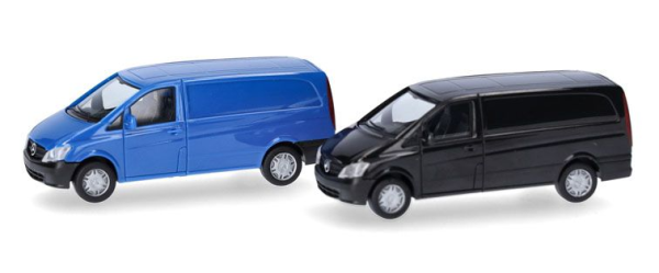 HER014229 - MERCEDES BENZ Vito W639 facelift 2010 azul y negro - 2 piezas para montar - 1