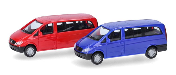 HER014236 - MERCEDES BENZ Vito W639 2003 rojo y azul - 2 piezas para montar - 1