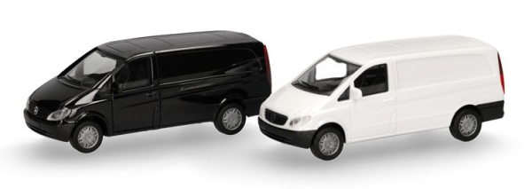 HER014243 - MERCEDES BENZ Vito W639 2003 blanco y negro - 2 piezas para montar - 1