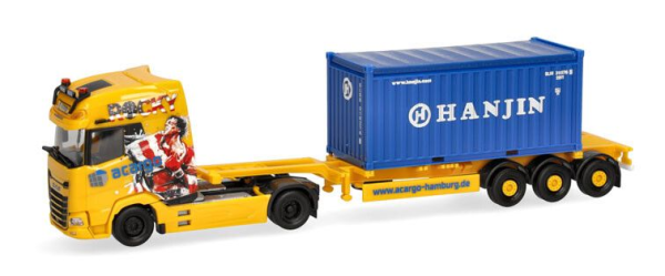HER320672 - DAF XG 4x2 con portacontenedores Acargo de 20 pies y 3 ejes OPEN TOP HANJIN - 1
