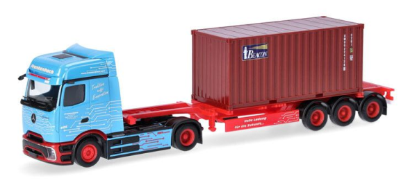HER320658 - MERCEDES BENZ eActris 4x2 con portacontenedores de 20 pies y 3 ejes FRANKENBACH - 1