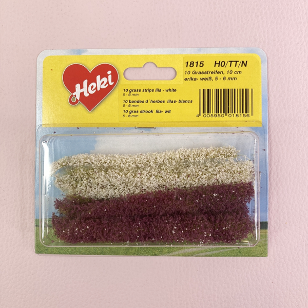 HEK1815 - Pack de 10 tiras de césped Lila y blanco 10 cm - 1