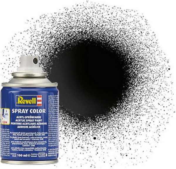 REV34107 - Pintura acrílica en spray negra brillo 100ml - 1