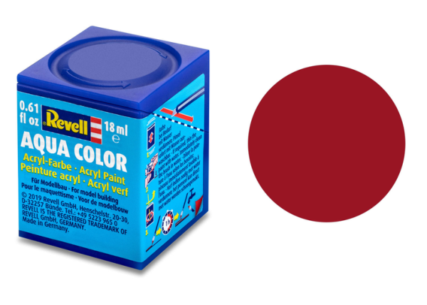 REV36136 - Pintura acrílica Rojo carmín mate bote de 18ml - 1