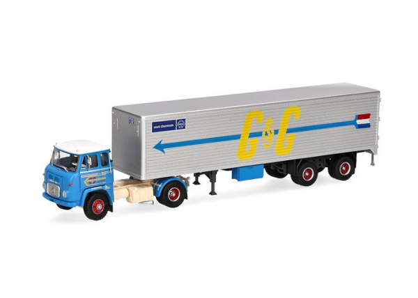 HERMS87MBS026222 - SCANIA Vabis LB 76 4x2 con remolque de dos ejes GOEDKOOP y DE GEUS - 1