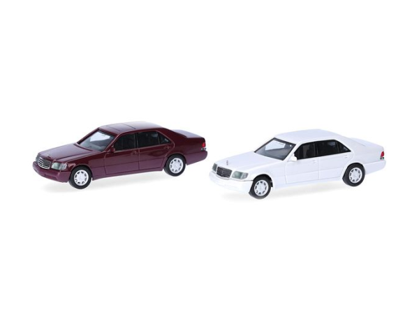 HER012751-004 - MERCEDES BENZ Clase S W140 rojo y gris - 2 piezas para montar - 1