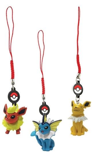T19512N-03 - Pack de 3 llaveros POKEMON - PYROLI; VOLTALI y AQUALI - 1