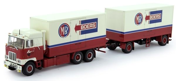 TEK76339 - Camión de caja rígida MACK F700 6x4 y remolque de transporte BOERS - 1