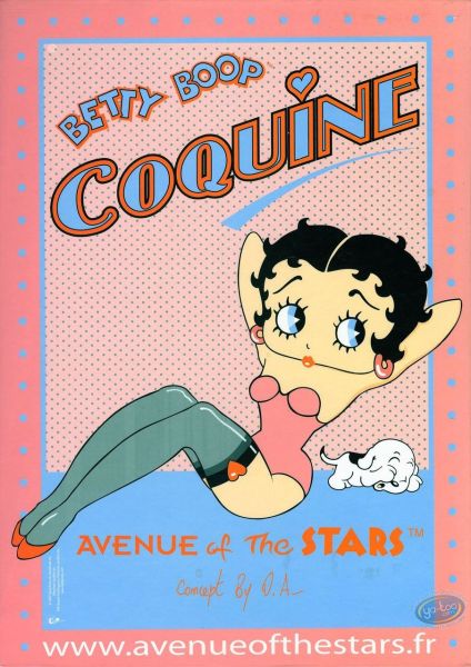 BB4413 - Letrero decorativo de cartón Betty Boop Coquine, dimensiones H 42cm W 30cm - 1