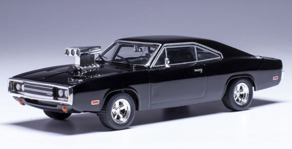 IXO-U43RDC007 - DODGE Charger Negro 1970 con motor anterior - EDICIÓN USA - 1
