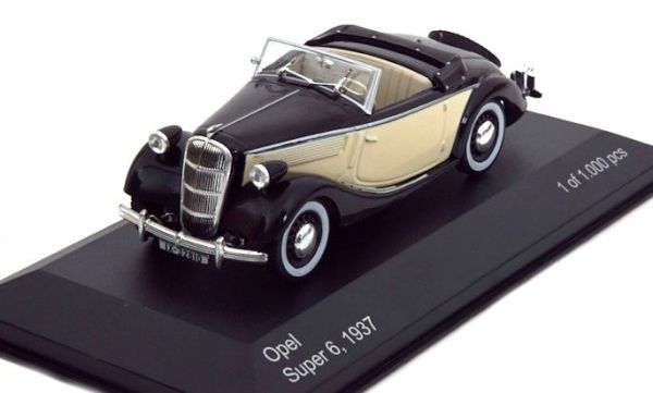 WBX104 - OPEL Super 6 1937 cabriolet negro beige puertas - 1