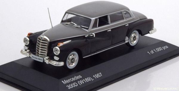 WBX186 - MERCEDES BENZ 300D (W189) 1957 negro y gris - 1