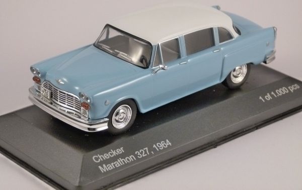 WBX202 - CHECKER Marathon 327 1964 azul cielo techo blanco - 1