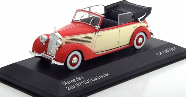 WBX224 - MERCEDES BENZ 230 (W153) cabriolet 1939 rojo beige laterales - 1
