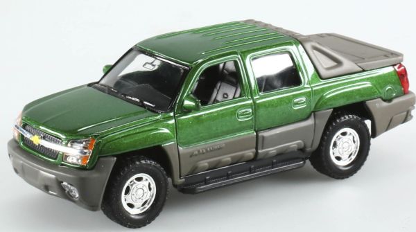 WEL11355 - CHEVROLET Avalanche pick-up de doble cabina juguete de fricción verde caja dañada - 1
