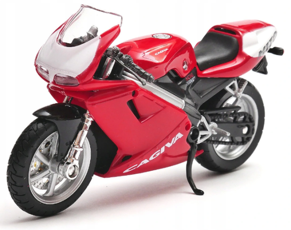 WELCA19660PW - Moto CAGIVA Mito 125 roja y blanca - 1