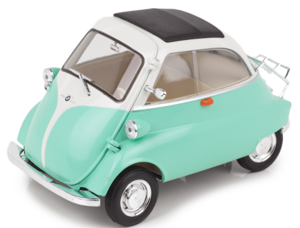 WEL24096WA - BMW Isetta turquesa y blanco - 1
