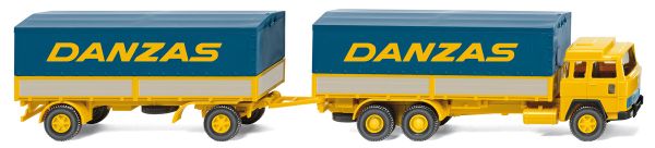 WIK047501 - MAGIRUS 235D 6x4 lonas con remolque lona de 2 ejes abatibles Danzas - 1