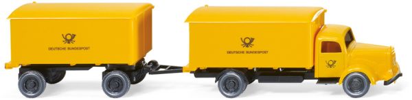 WIK055001 - MERCEDES BENZ L5000 4x2 furgón rígido con remolque furgón rígido de 2 ejes Deutche Bundespost - 1