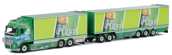 WSI01-1023 - VOLVO FH02 Globetrotter XL caja rígida portaequipajes combi 6x2 remolque y dolly RISTIMAA CIDER SHARK - 1