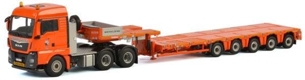WSI01-2466 - MAN TGW XLX 6x4 Michielsens con góndola de cama semirrebajada Nooteboom MCO PX - 5 ejes - 1