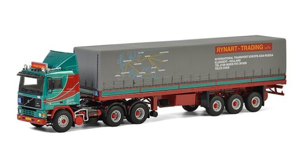 WSI01-2680 - VOLVO F12 con remolque basculante de 3 ejes RYNART TRADING - 1