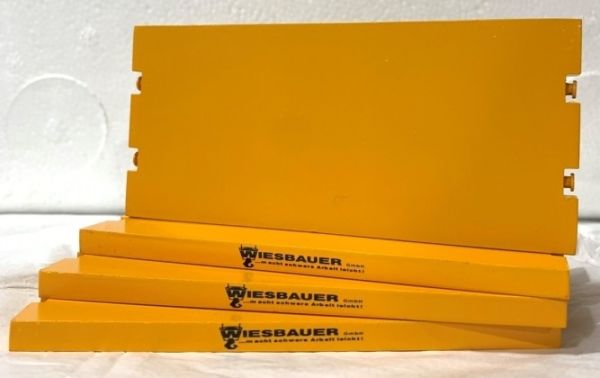 YCC604-1W - 4 Placas de carretera - 11 x 5 cm - Amarillo RAL1007 WIESBAUER - 1