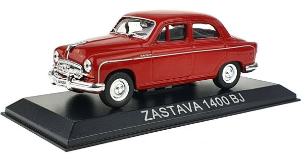 MAGLCZAS1400 - ZASTAVA 1400 BJ berlina 4 puertas 1950 rojo vendido en blister - 1
