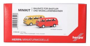 HER013093-005 - VOLKSWAGEN T3 Bus amarillo y rojo - 2 piezas para montar