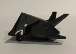 NEW01277J - Avión de combate negro de fricción