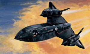 ITA0145 - Avión de combate SR-71 Blackbird con Drone para montar y pintar